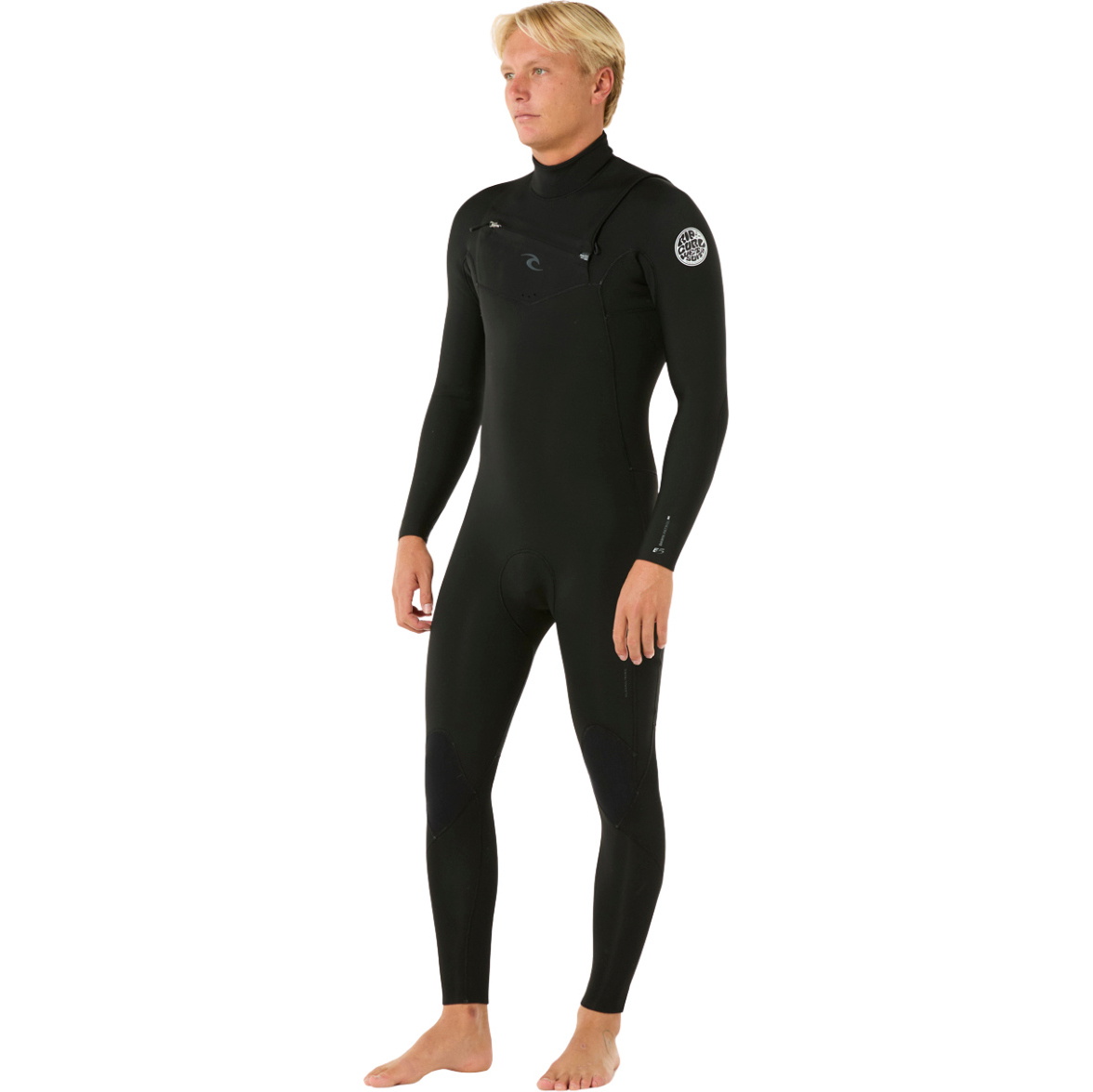 2026 Rip Curl Heren Dawn Patrol 3/2mm Borst Ritssluiting Wetsuit 16RMFS - Black